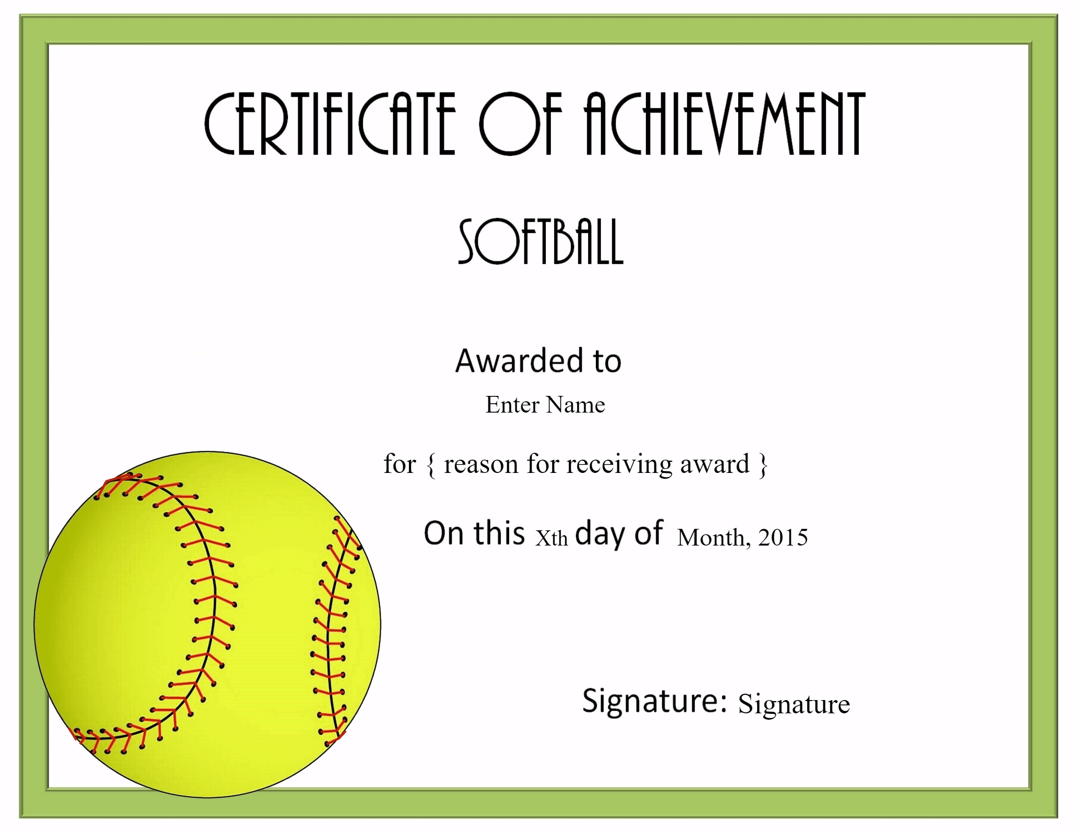 Free Softball Template Printable Templates