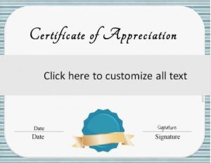 award in shades of blue