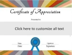 colorful template to create a certificate for any purpose