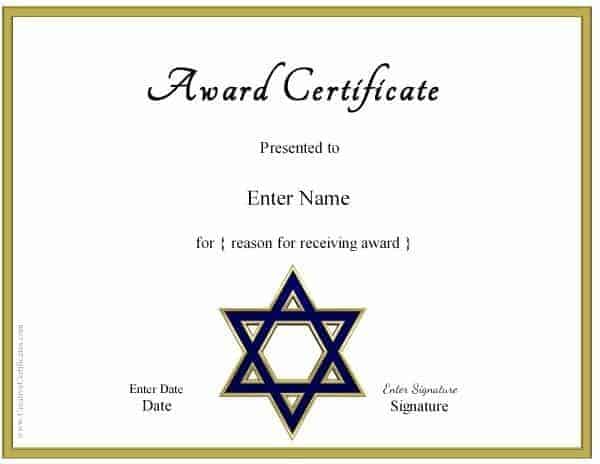 Jewish certificates