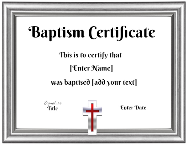 Christian Certificate