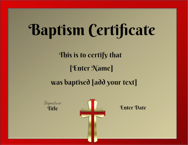Baptism Printable