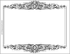 Vintage border in black and white