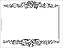 Vintage border in black and white