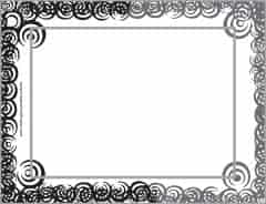 black and white border