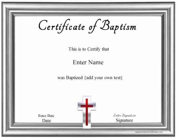 Christian Certificate