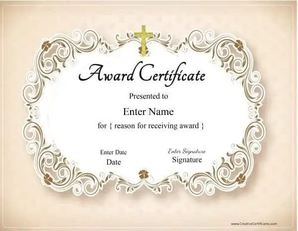 Christian Certificate