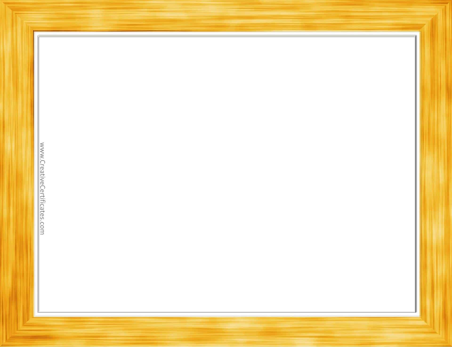 Gold Border Templates Free Instant Printable Download