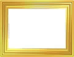 Shiny gold frame