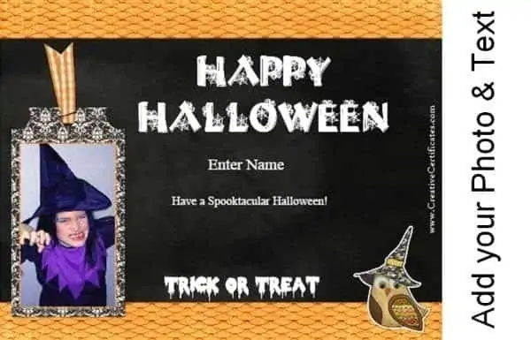 Printable card for Halloween