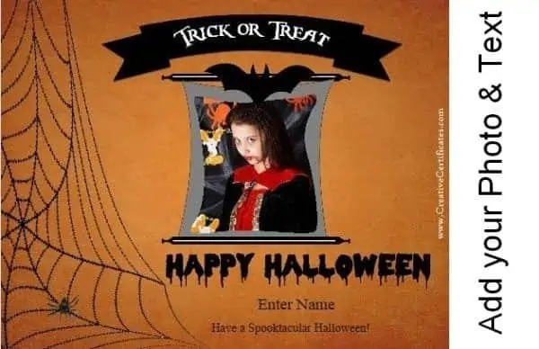 custom Halloween cards with your photo