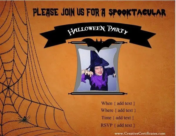 Halloween Birthday Party Invite