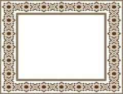 vintage border clip art with geometric pattern