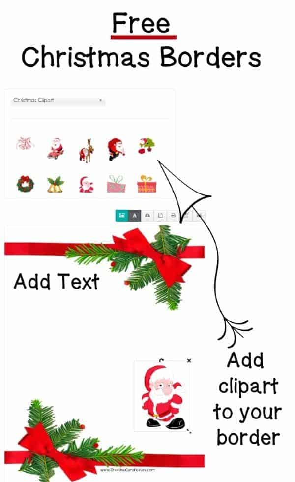 How to add Christmas clip art to your border
