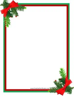 Christmas letter store border