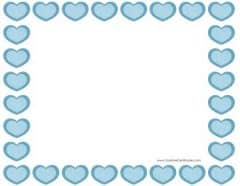 Free Heart Border Templates | Add text and/or images or print blank
