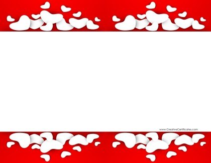 red and white border