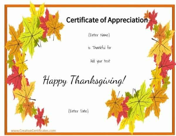 Thanksgiving border with text that can be customized