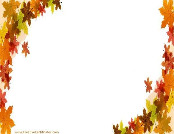 Free Thanksgiving Border Templates - Customizable & Printable