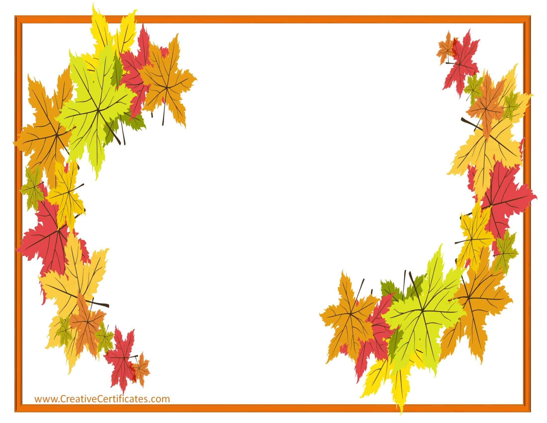 Printable Thanksgiving Border Customize And Print