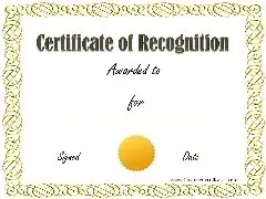 sample recognition award