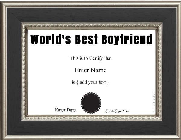 best boyfriend ever award