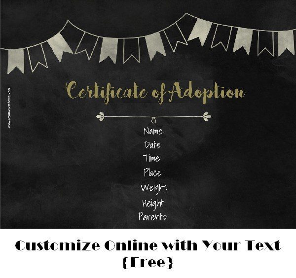 adoption announcement on chalkboard background