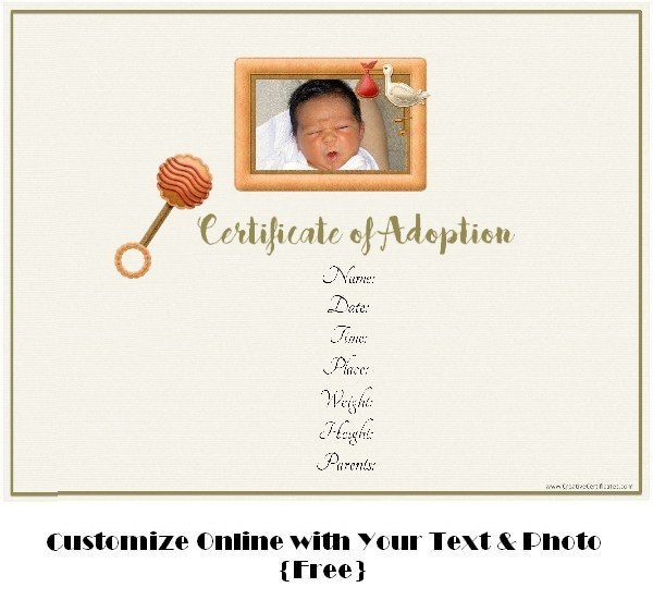 custom free adoption announcement with photo