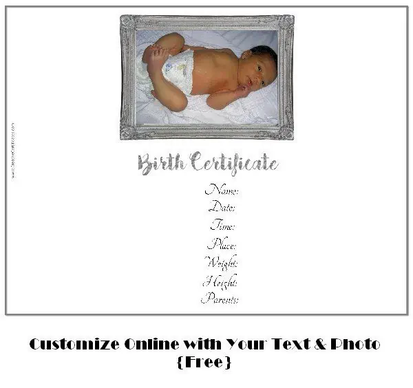 birth certificate template