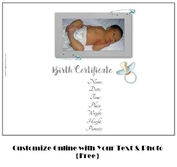 free birth certificate template