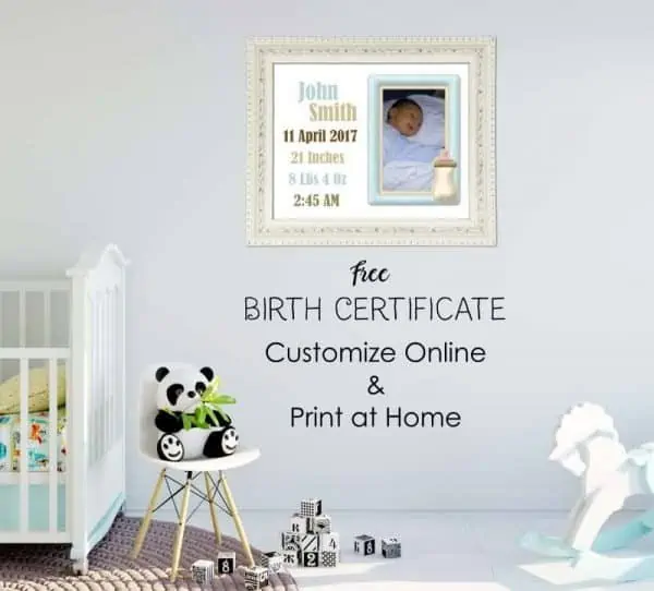 birth certificate template