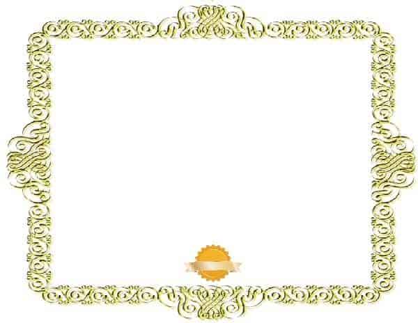 gold certificate border