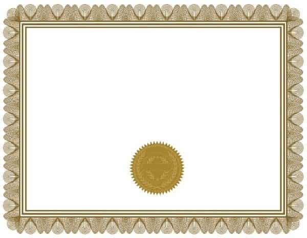 blank award certificates