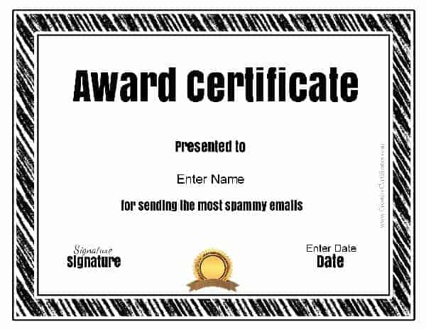 Free Customizable & Printable Funny Awards Free Customizable & Printable Funny Awards