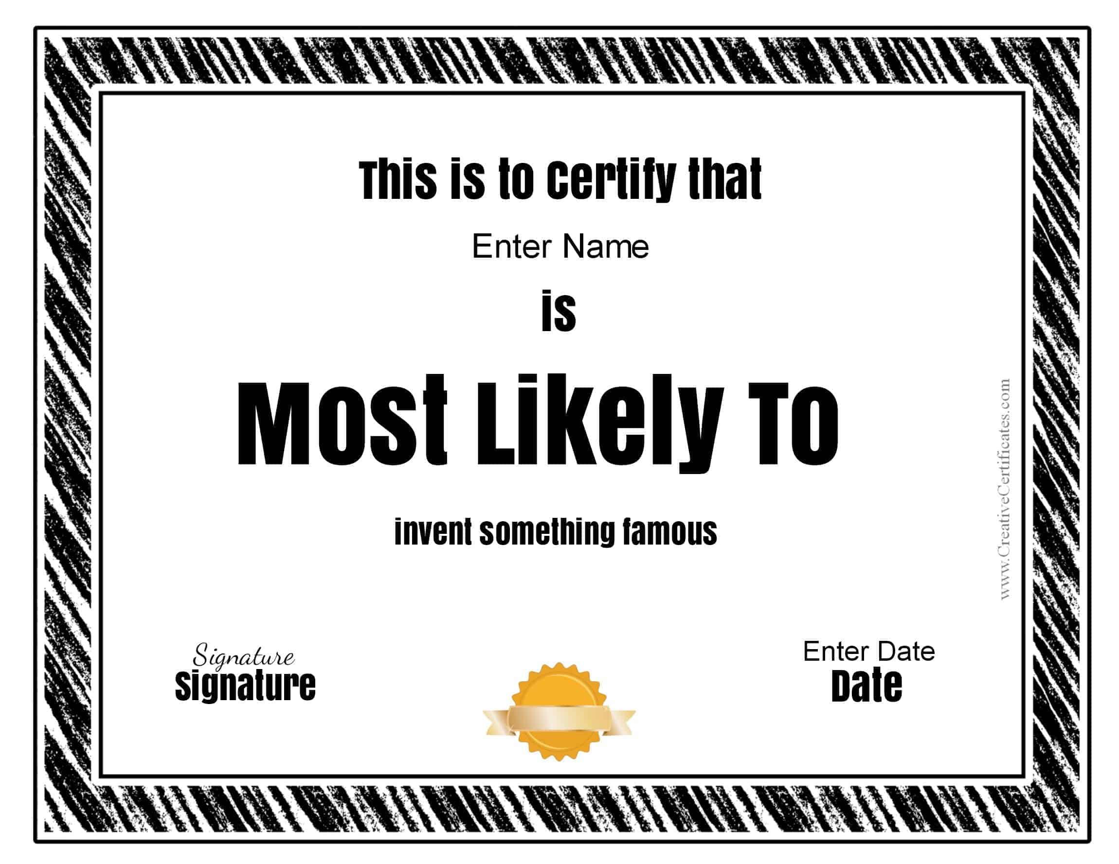 forbinde nikkel campingvogn Free Customizable "Most Likely to Awards"