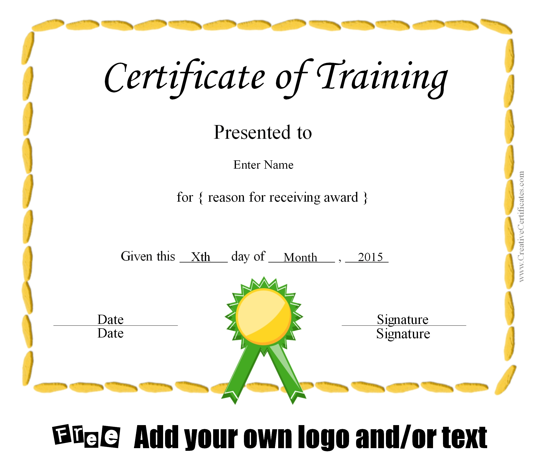 free-certificate-of-training-template-customizable