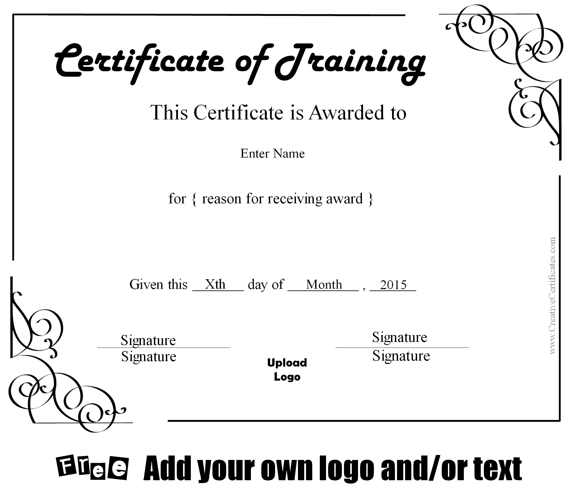 Free Printable Training Certificates Template - Templates Printable ...