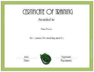 Participation in training