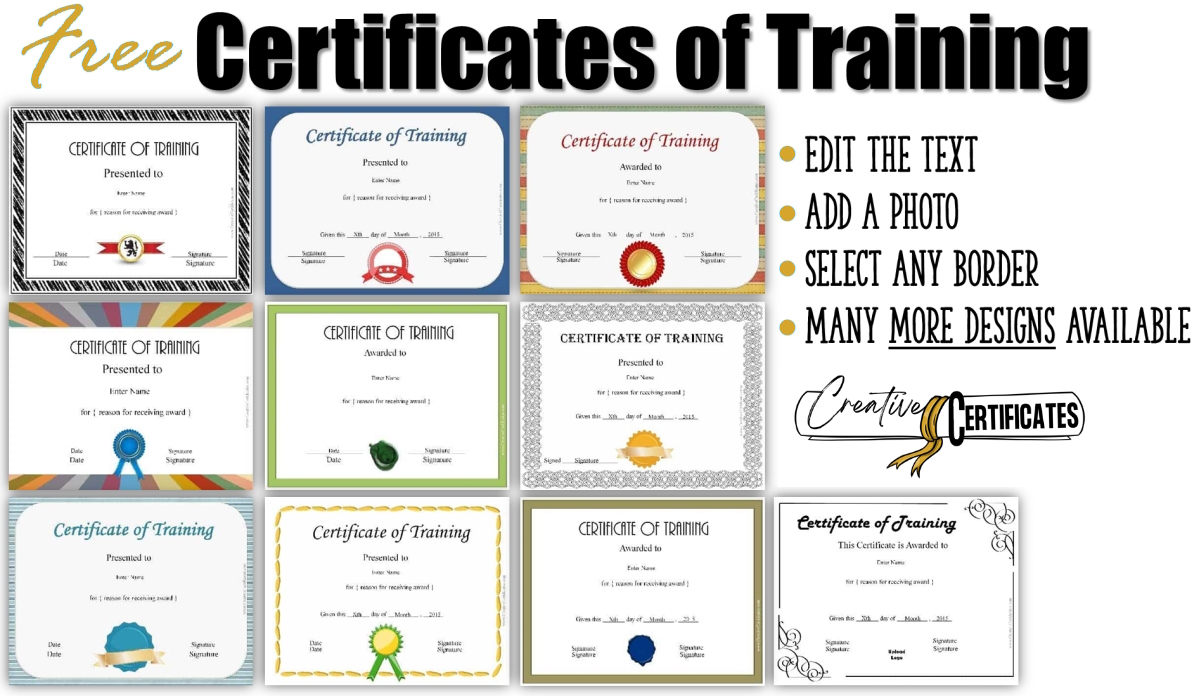 Certificate of Training