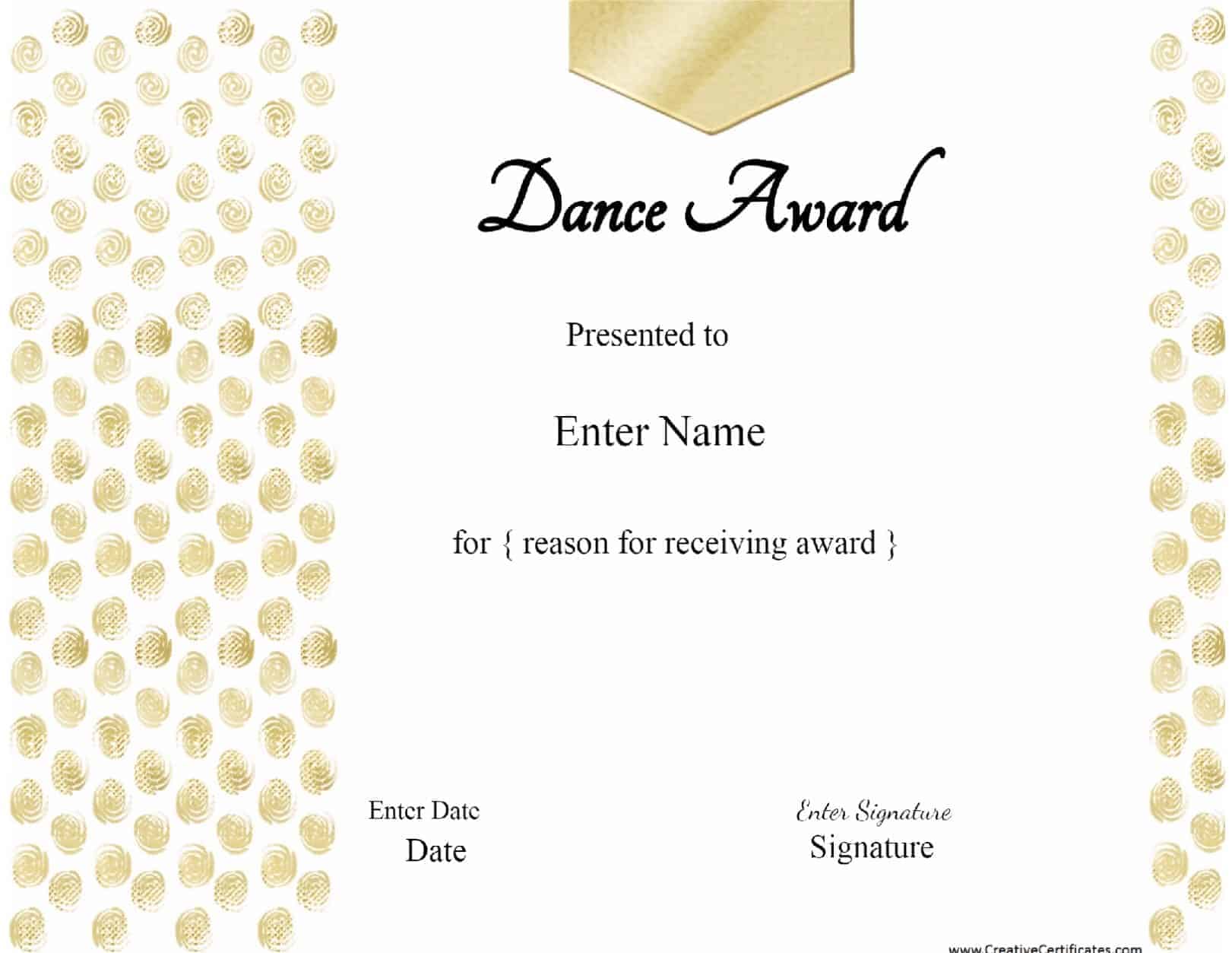 free-dance-certificate-template-customizable-and-printable