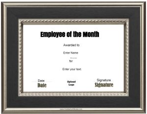 Employee of the month certificate template