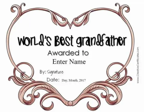 Award for Grandfather