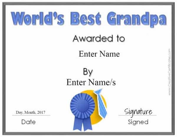 Grandpa printable