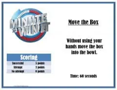 Minute to win it game