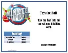 Toss the ball party game