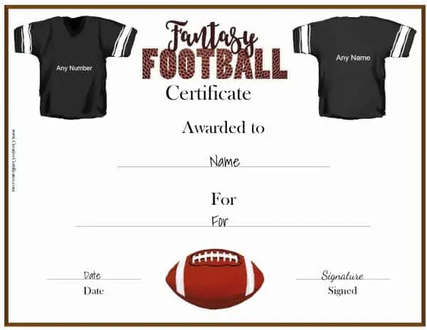 Fantasy Football Award Ideas