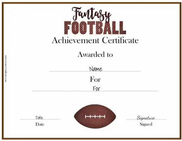 Fantasy Football Award