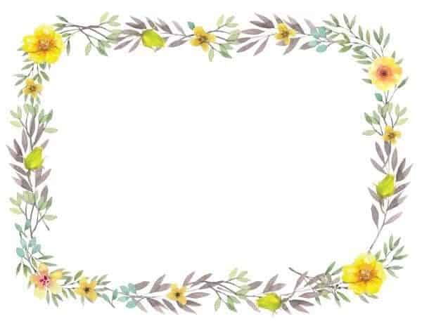 free nice page flower borders for word