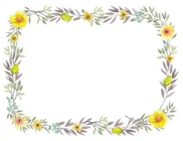 Free Printable Flower Border | Add Text or Images