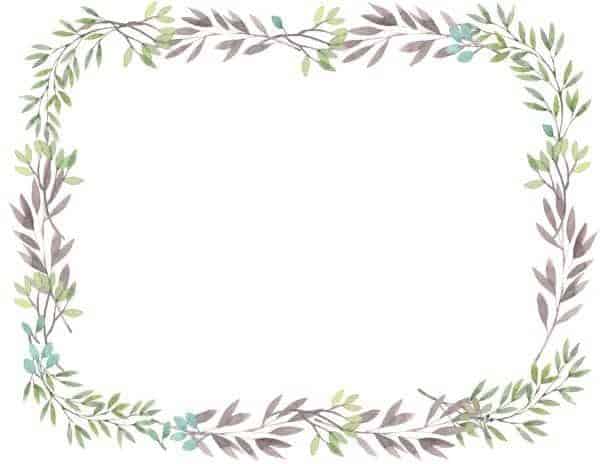 FREE! - Simple Flower Page Border, Page Borders